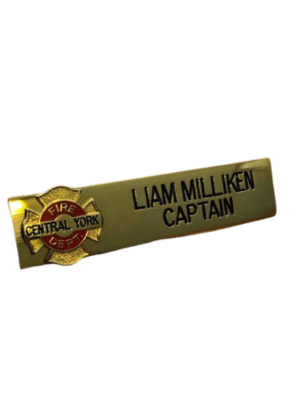 Metal name Plate - Gold - Captain