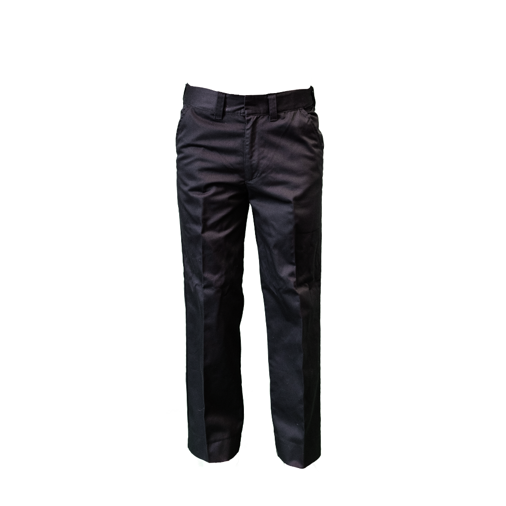 Station wear pants - Black Poly Cotton- Flex Waist - TP136