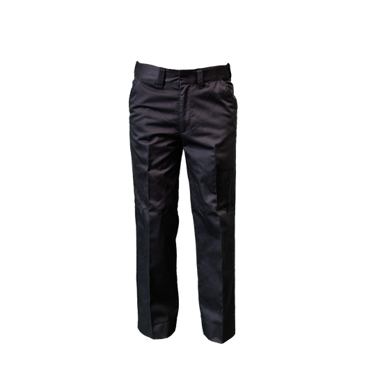 Station wear pants - Black Poly Cotton- Flex Waist - TP136