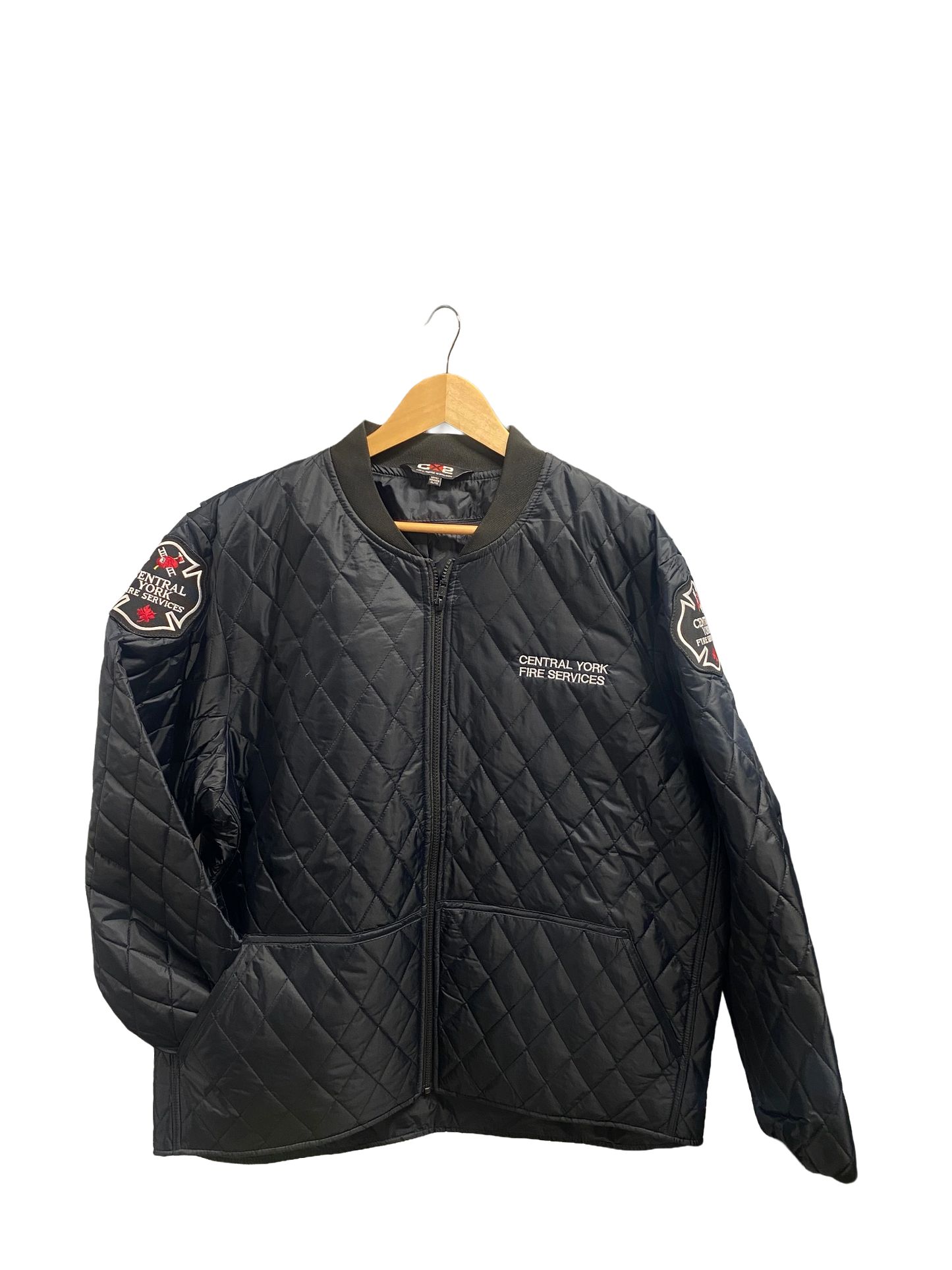 Quilted Jacket - Navy - Silver