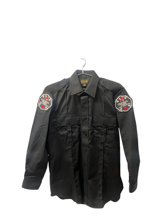 Gold Station Wear Shirt Cotton - Black - Long Sleeve - Silver Crest