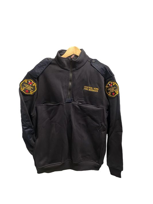 1/4 Zip - Job Sweater - Navy - Gold Crest