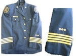 Dress Tunic and Pants (Set) - Navy Tropical Poly Wool - DC - Gold Crest