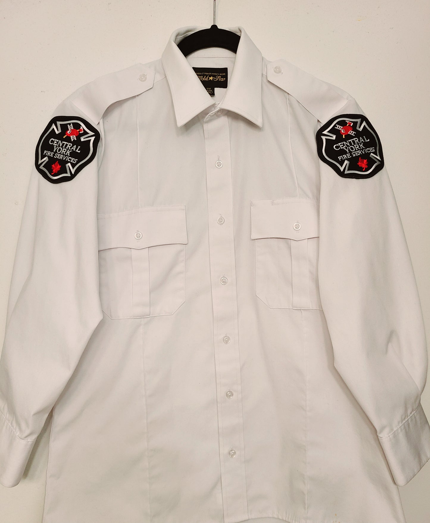 Gold Star Dress Uniform Shirt – White (Long Sleeve) - Cotton - Silver Crest