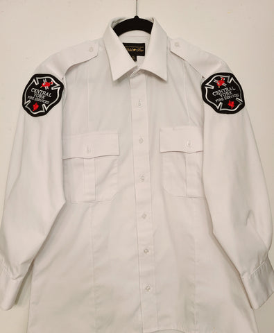 Gold Star Dress Uniform Shirt – White (Long Sleeve) - Cotton - Silver Crest