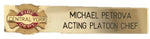 Metal name Plate - Gold - Acting Platoon Chief