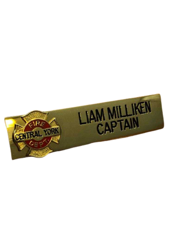 Metal name Plate - Gold - Captain