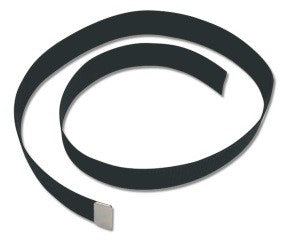 Dress Nylon Belt - Black, Silver Tip